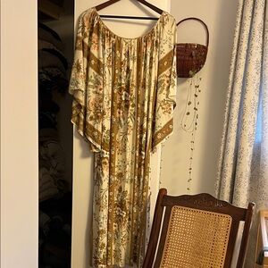 Floral Maxi Dress with Earthy Tones